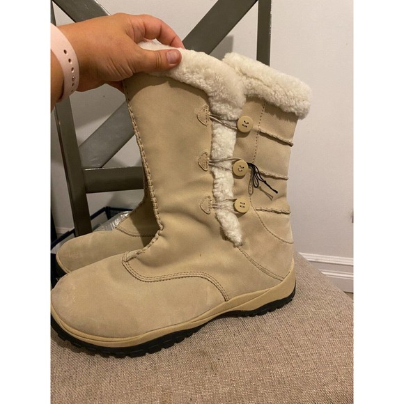 Baffin Cream Ankle Boots - Picture 3 of 5